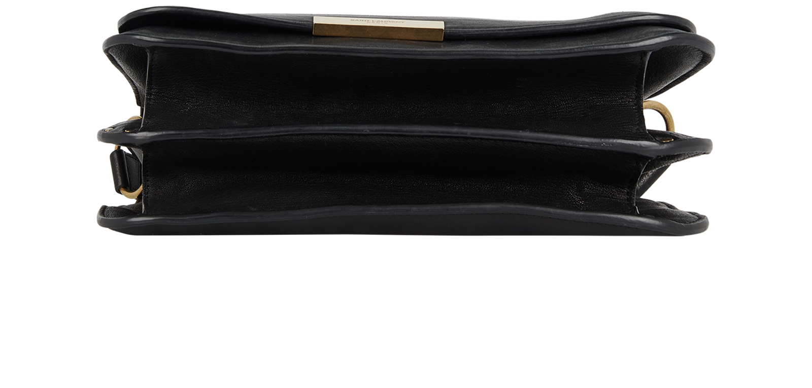 Amalia Flap Bag, &pound;595, Handbags, Black, Leather, Top view